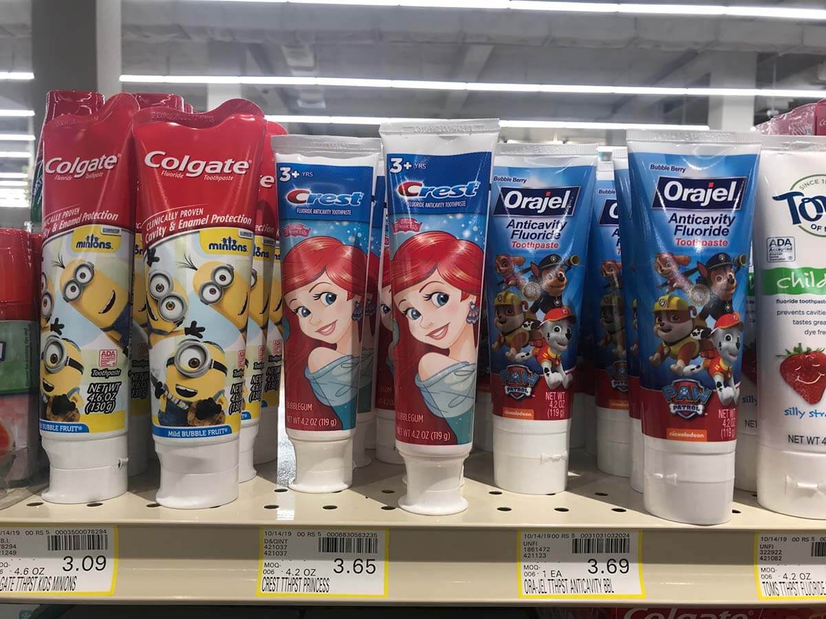 ペイレススーパーマーケットの子ども用歯磨き粉