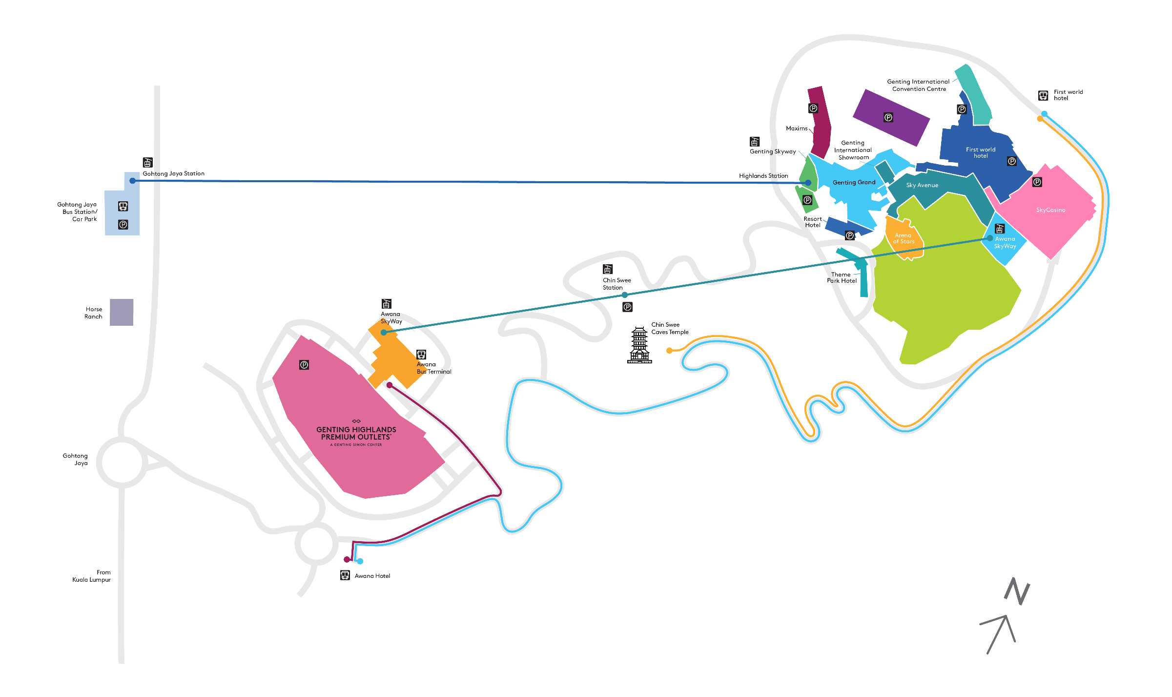ゲンティンハイランドマップ