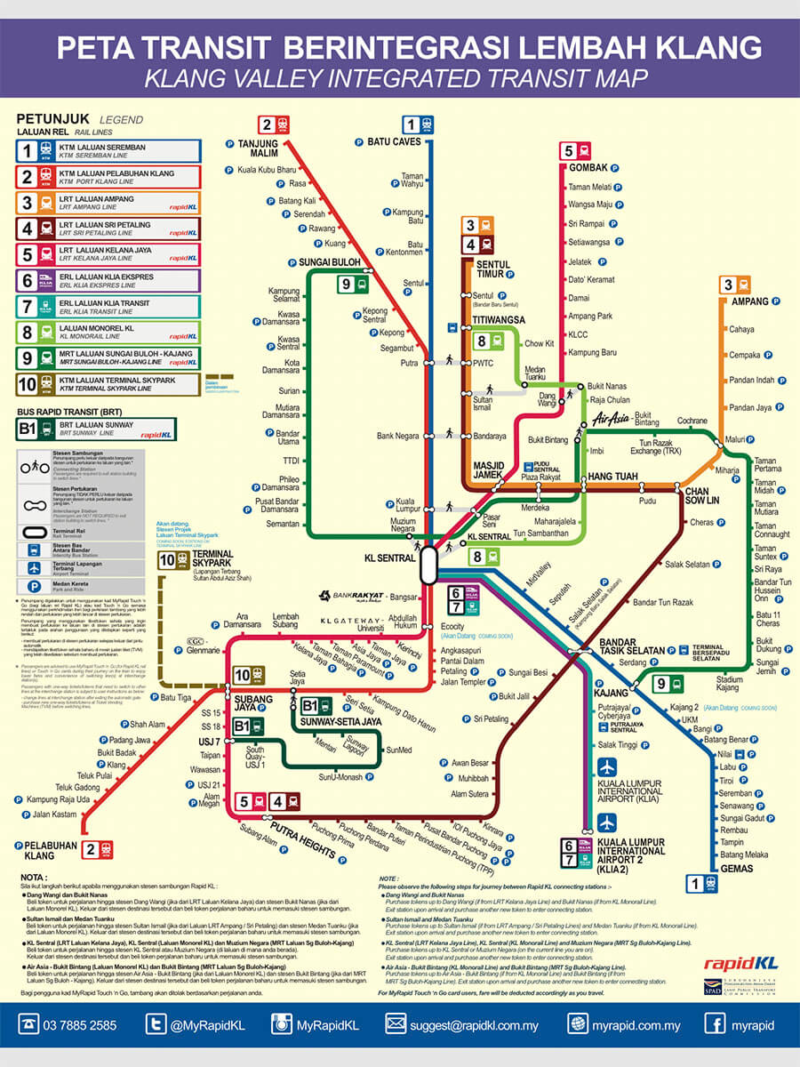 Malaysiaの電車路線図